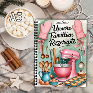 Back-to-School Kitchen Gift: A5-Size Pink Themed Family macro Recipe Book: Personalized blank inner pages for healthy meal planning; a perfect gift planner for cooking enthusiasts.