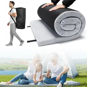 Foam Camping Mattress with Travel Bag Waterproof Comfortable Portable Durable Design for Travel Car & Camping Sleeping Pad Roll-Up Design Ideal for Travelers Car Enthusiasts and Campers