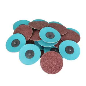25-Piece 3" 36 Grit Quick Change Aluminum Oxide Abrasive Sanding Discs Tool Accessories, Resin Bonding, Polyester Cloth Construction, Metal Grit Sandpaper Accessories, Rotary Grinding Discs