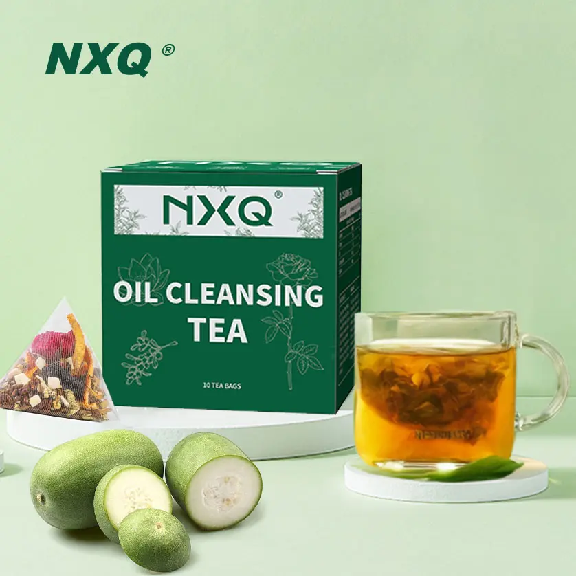 Oil Cleansing Tea: Herbal plant formula Natural Organic flower tea,10 Tea Bags Beverage,9 herbal with,Multi-petal red rose,Tartary Buckwheat,Cassia seed,Wax gourd and more