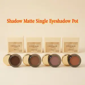 Shadow Matte Single Eyeshadow Pot - High Pigment Neutral Brown Tones for Daily Natural Eye Look (5g)