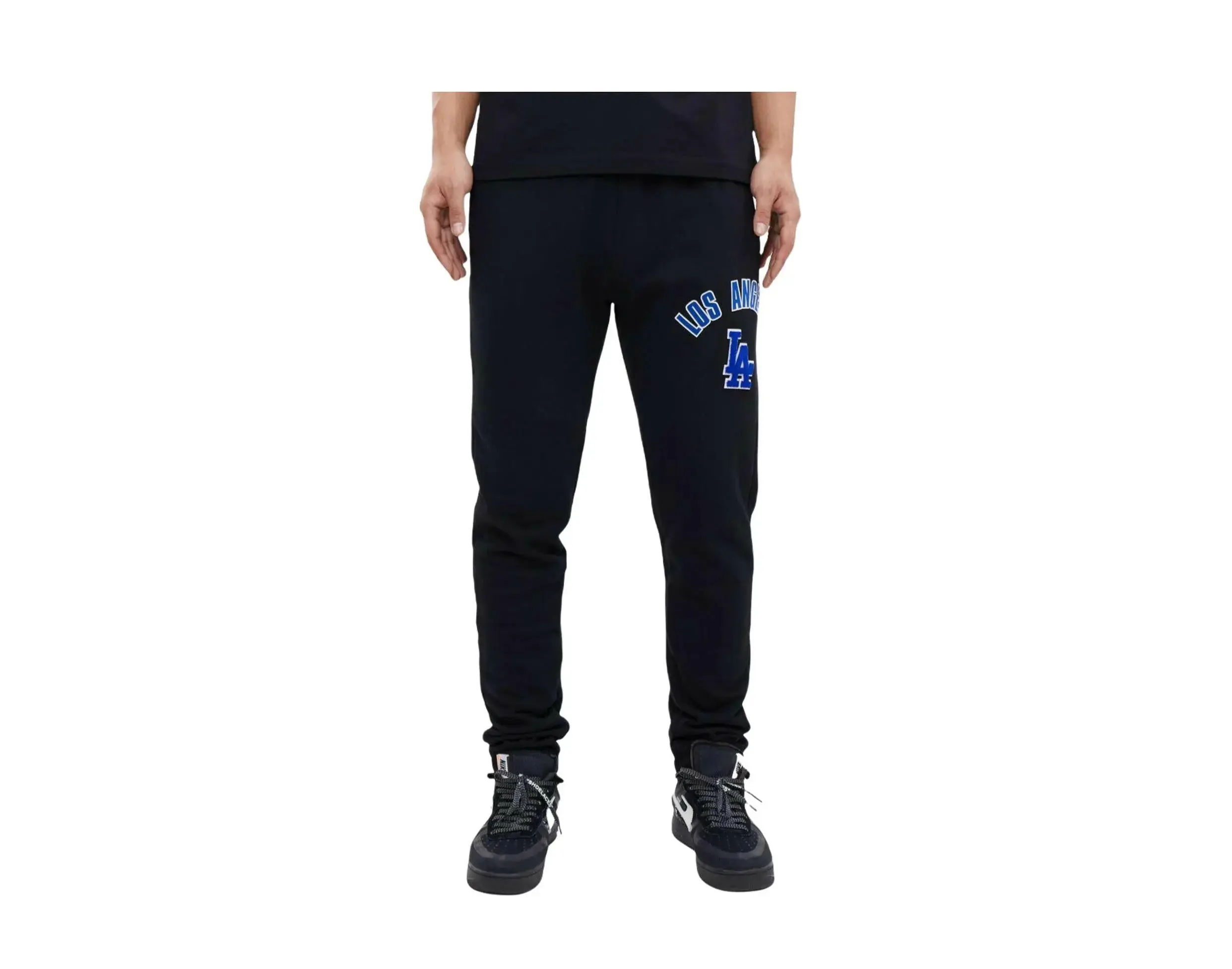 Pro Standard MLB Los Angeles Dodgers Stacked Logo Sweatpants in Black | Men's