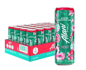 Alani Nu WINTER WONDERLAND Sugar Free, Low Calorie Energy Drinks, 200mg Caffeine, Biotin B Vitamins, Zero Sugar, 10 Calories, 12 Fl Oz Cans, 24 Pack