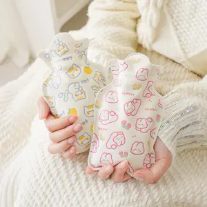 Cartoon Kitty Mini Portable Hot Water Bottle, Fillable Warm Belly Wrap, Hand Warmer for Menstruation Relief, Compact Design