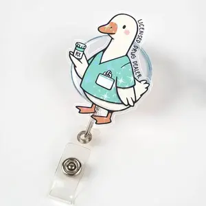 Silly Goose Licensed Drug Dealer Badge Reel, Funny Pharmacy Tech Badge, Pharmacist Gift, Pharmacy Goose
