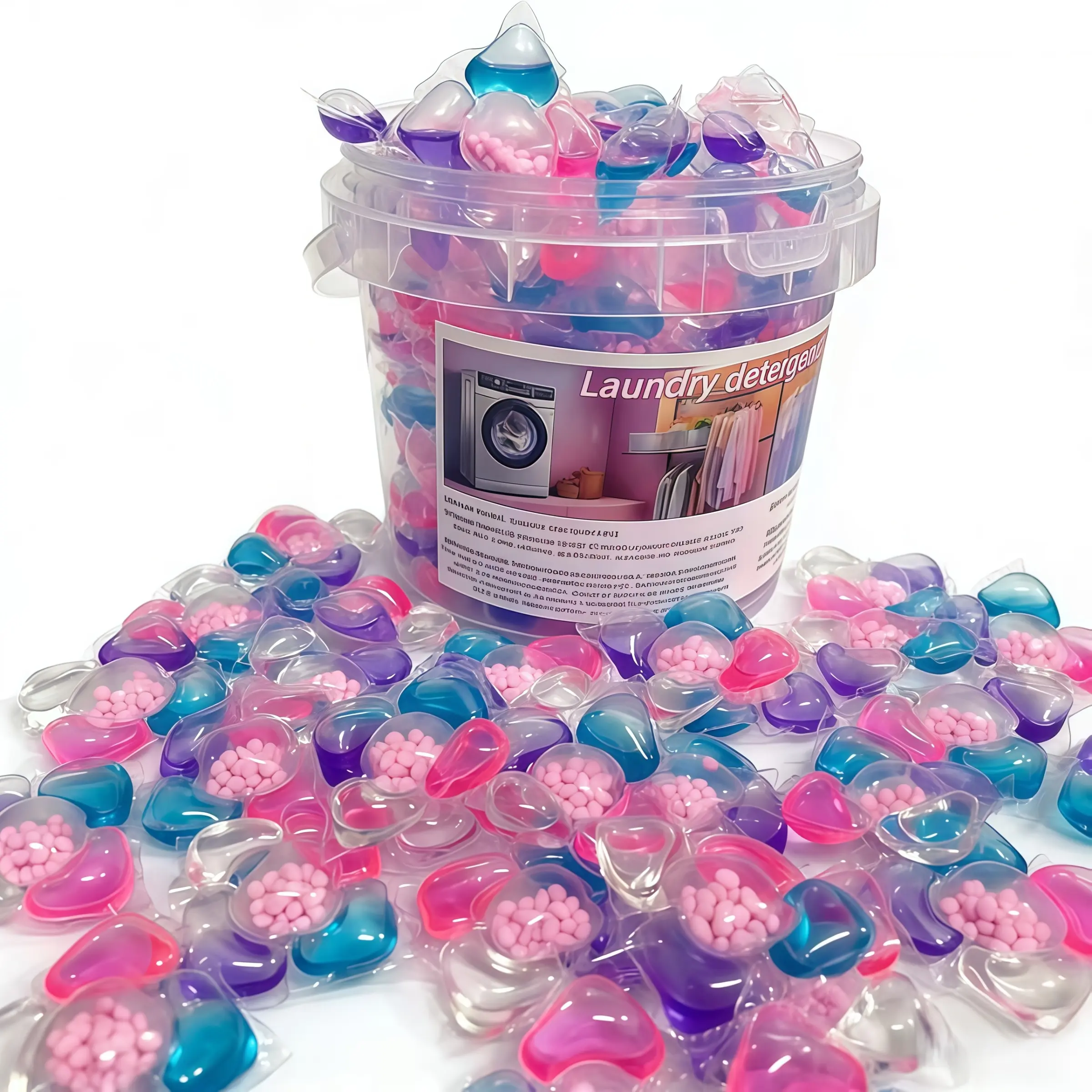 5-In-1 Laundry Beads, Portable Laundry Detergent Pods, 10/30/50/80/100 Pieces, Durable Cleaning Solution, Travel-Friendly Design, Eco-Friendly, Soften Clothes, Remove Stains