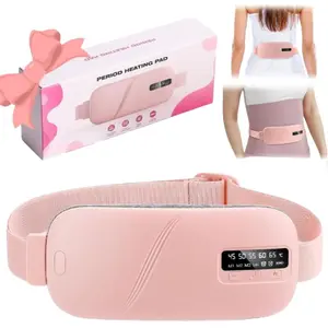 Menstrual Heating Pad Waist Massager, 5-level Hot Compress & 4-level Vibration Waist Belt WIth Timer, Women's Personal Care Appliances for Home & Travel, Portable Heating Pad