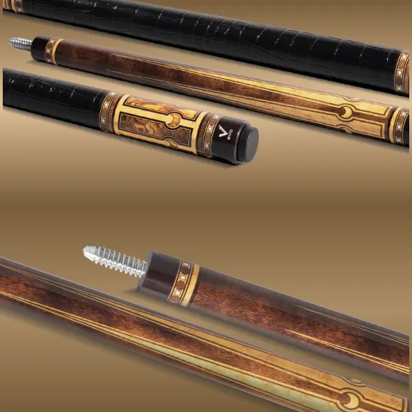 EVO LUNA POOL CUE - GOLDEN CREST - LEATHER WRAP