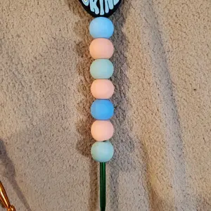 Be Kind Size 4mm Crochet Hook with Pastel Beads for Crafting and Knitting