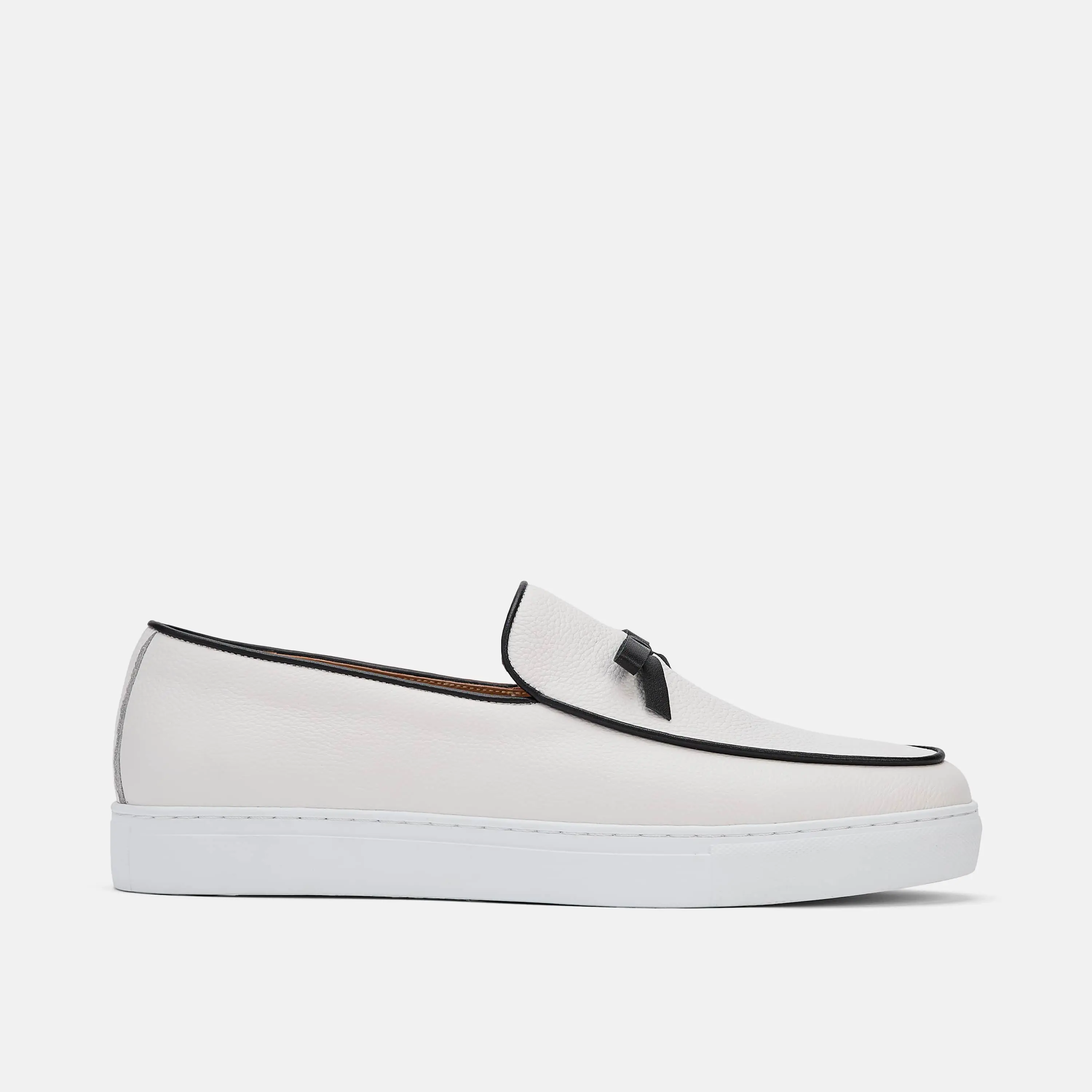 Odell White Leather Belgian Loafer Sneakers Odell White Leather Belgian Loafer Sneakers