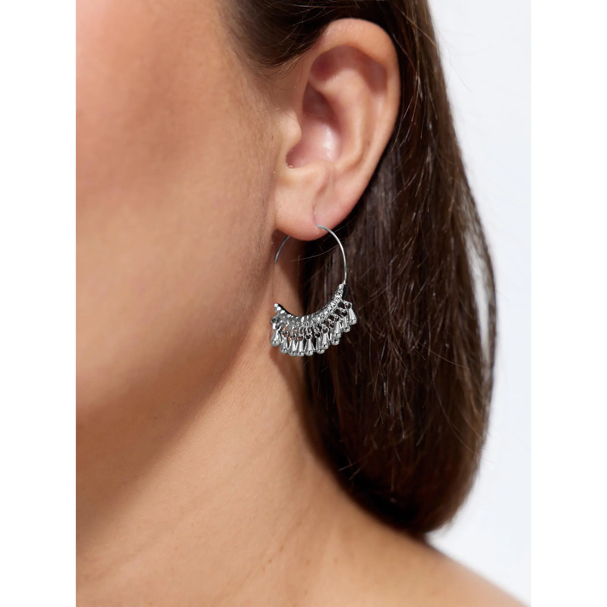 BLOOMCHIC Plus Size Gold C‑Hoop Tassel Earrings[M-6X] Summer Finds
