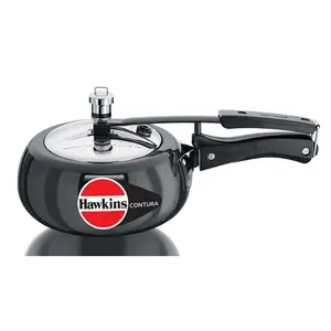 Hawkins Hard Anodized Pressure Cooker 2Liter Black Cookware Aspic