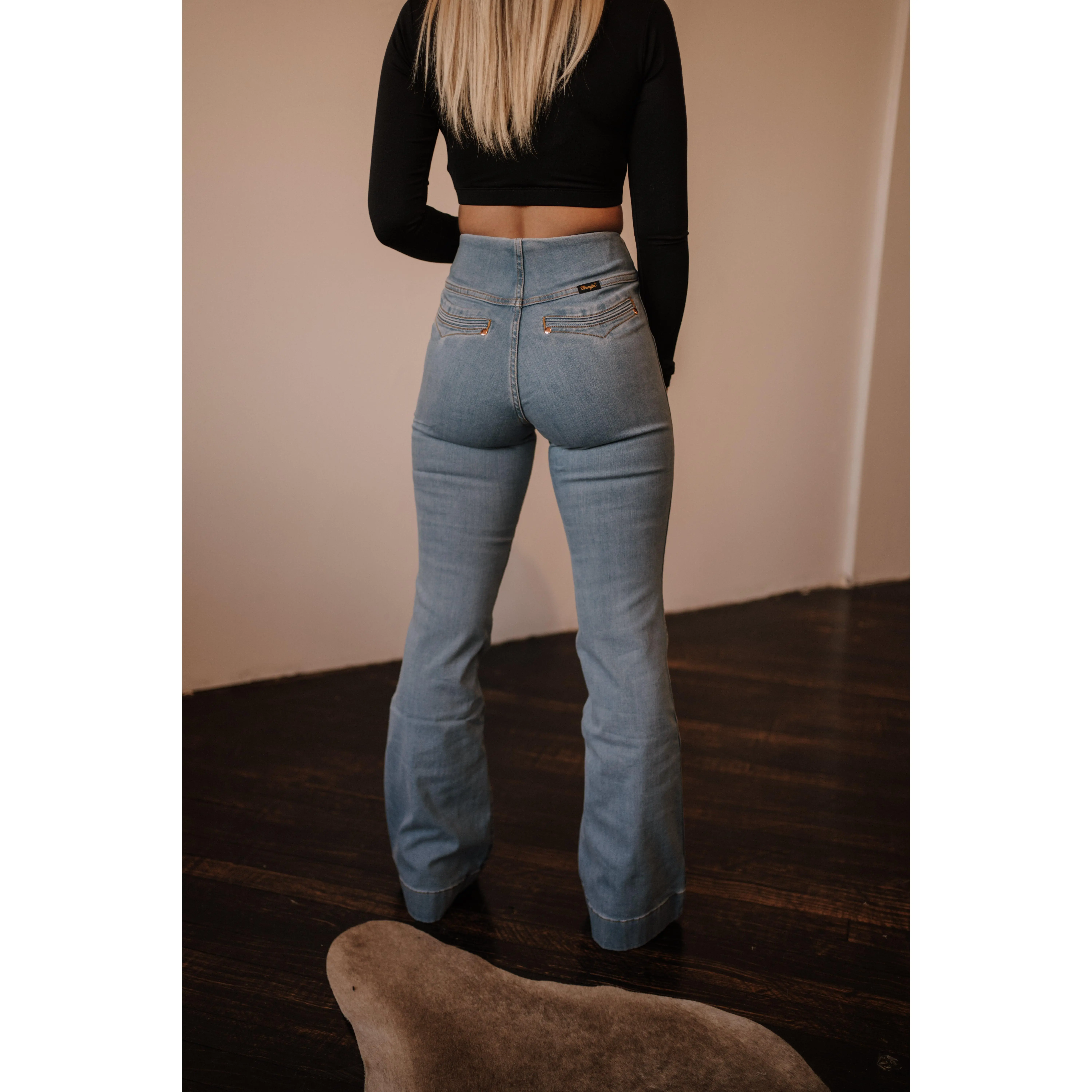 Wrangler Women's Lainey Wilson Collection Pull-On Flare Bottoms, Western Style Stretch Cotton-Polyester Blend