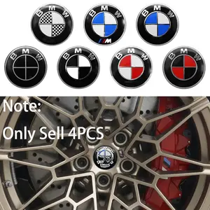 4Pcs 56mm Stickers Car Styling Wheel Center Hub Caps Stickers Badge For BMW F10 E90 F20 E46 E60 E70 E39 Rim Cover Emblem Accessories Vehicle Exterior Decoration Car Decoration Sticker For Cars