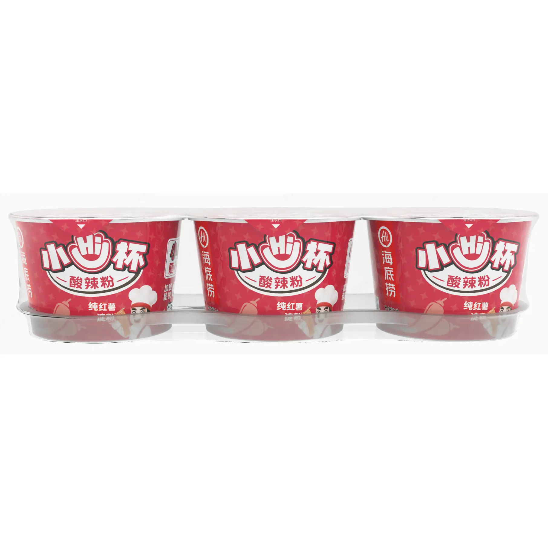 HAIDILAO - Mini Cup Hot And Sour Vermicelli 3-Pack Ready-to-Eat Noodles 168g (56g*3)