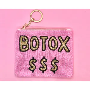 Botox Money Beaded Coin Purse