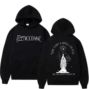 25 Fleetwood Mac Rock Band Tour Print Harajuku Retro Men Women Hooded Sweatshirt Autumn Winter Daily Casual Wear Warm Sportswear