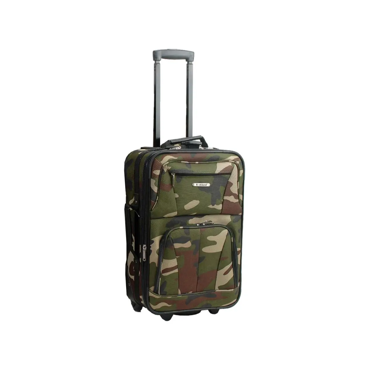 FOX Luggage Set, 4-Piece ACU Camouflage Upright Roller Travel Bags for Men & Women, Multi-Sizes 19", 24", 29" & 12" Tote for On The Road, Comfortable, 29 Lbs, Carry-On Roller Luggage Sets, Carrying Bag Luggage Sets