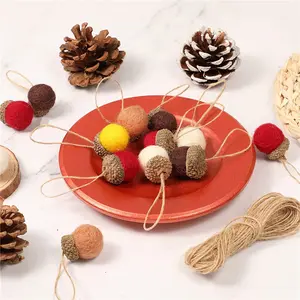 INS - style Wool Felt Ball Pine Tree String - A Cute Room Stuff for Y2K - inspired Room Decor, Ideal DIY Material Pendant for Unique Christmas Tree Decoration