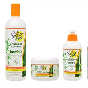 Silicon Mix Bambu Shampoo 16oz & Treatment 8oz & Leave-in 8oz Set for Nutritive Hair Care