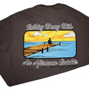 back side - afternoon quickie short sleeve tee, beer gifts, boyfriend gift, dad gift, gift for her, gift for him, vintage, husband gift, tik tok shop, tik tok shop, cheap graphic tee, shirts