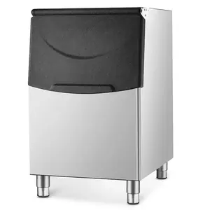 【DealsForYouDays】VEVOR Commercial Ice Maker Storage Bin,  250LBS Capacity Ice Bin, Stainless Steel Ice Storage Bin with Filter and Adjustable Anti-slip Rubber Feet, Suitable for Restaurant Hotel and Beverage Shops