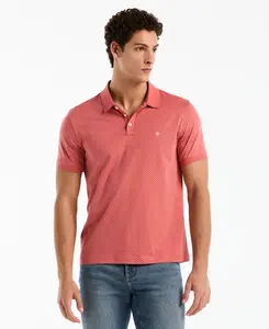 All-Over Diamond Ditsy Print Polo