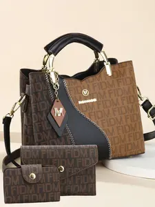 Women's Three-Piece Bag Set, Handbag Shoulder Crossbody PU Leather, Multi-Color Fashion Accessories, Versatility, Sleek Appearance, Ideal for Daily Use & Travel