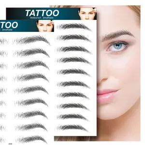 Waterproof Natural Eyebrow Stickers, Unisex Temporary Tattoo Patch, Sweat-Resistant Long-Lasting Design, Easy Application & Removal