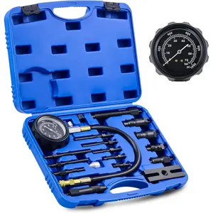 Orion Motor Tech Diesel Engine Compression Tester, 18pc Diesel Compression Tester with 0-1000 psi Diesel Pressure Gauge Adapters, Diesel Injector Tester Diesel Pressure Tester Kit