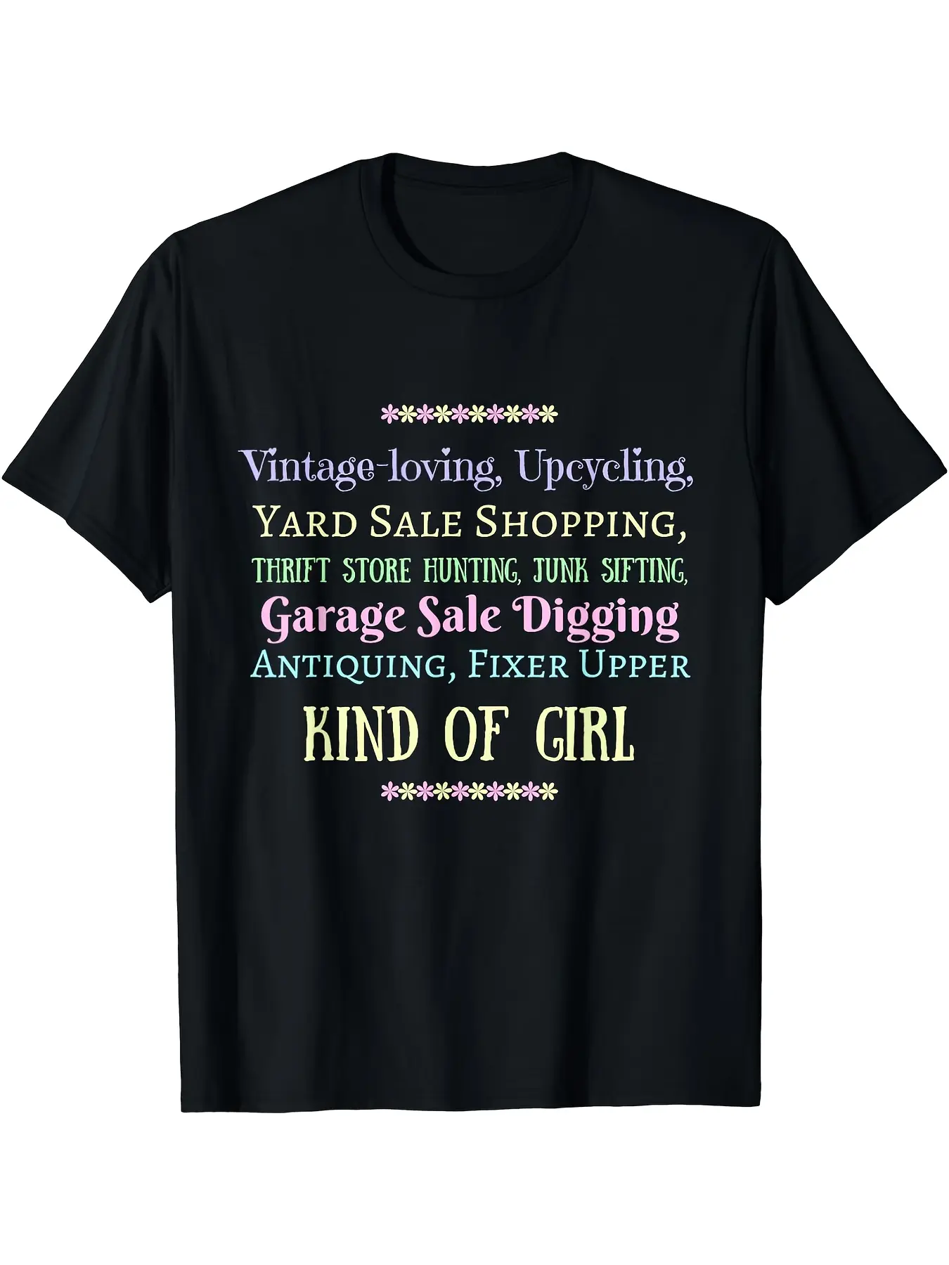A Girl Who Loves Vintage Thrift Store Finds, This Casual Short Sleeve Tee Is Soft, Comfy, And Machine Washable-Perfect for Everyday Wear And a Unique Gift, Plus Size