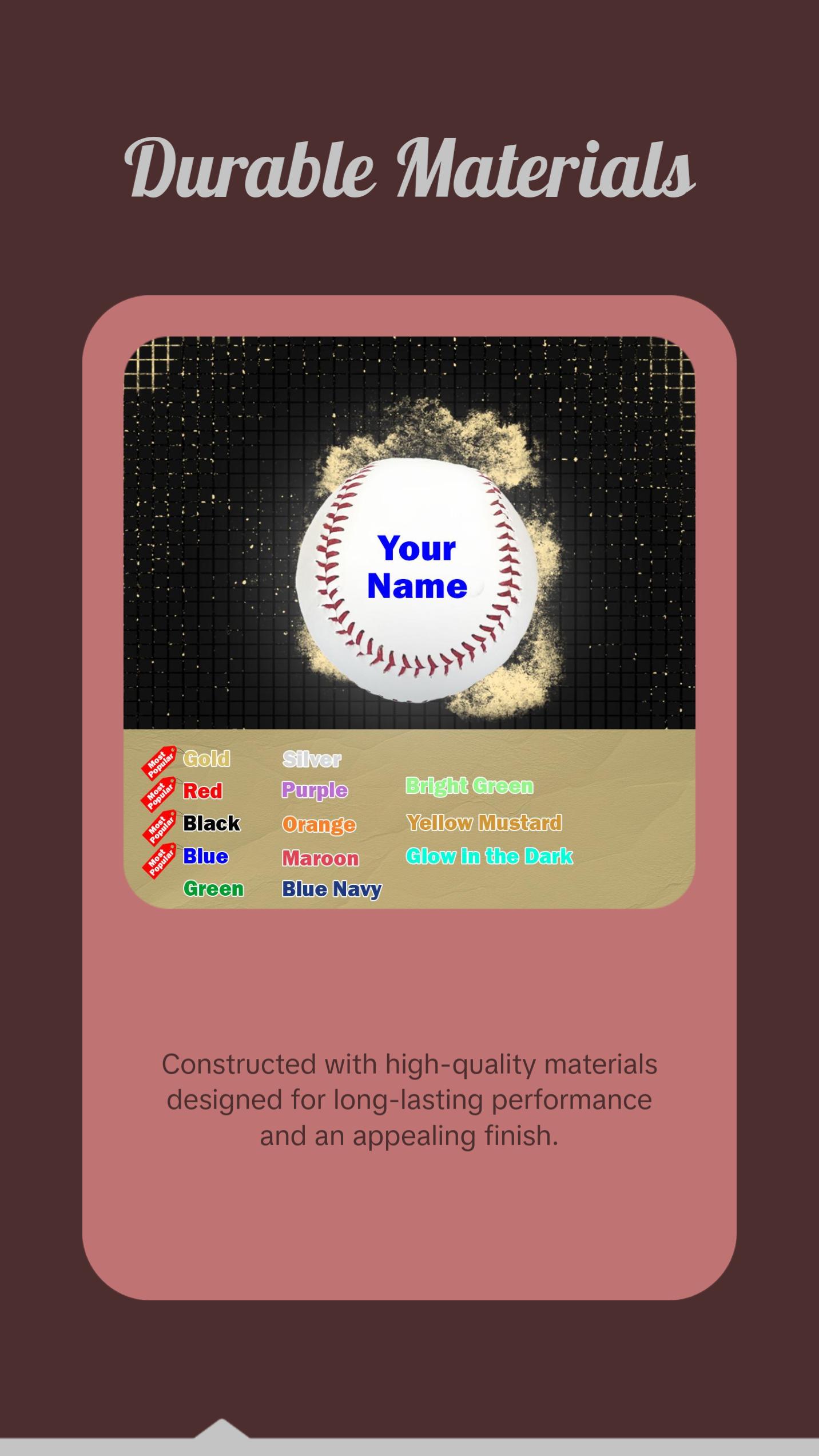 Customized Personalized Baseball, Gift or Display Baseball Customized Personalized Baseball, Gift or Display Baseball