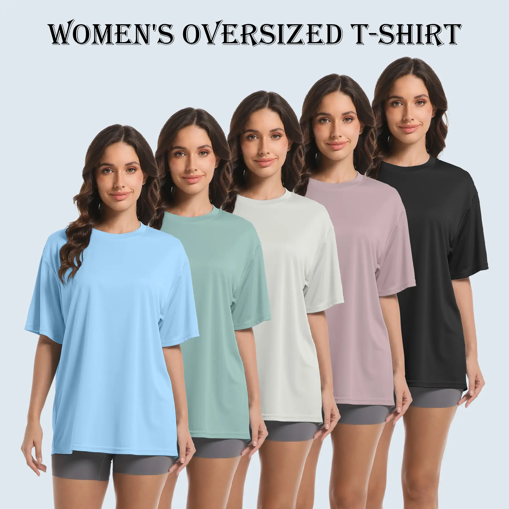 5 Pack Women's Workout Short Sleeve T Shirts Energetic Multi-Color Casual Oversized T Shirts for Women Short Sleeve Oversized T Baggy Dry Fit Athletic Gym Shirts Top Tees summerwins,travel essentials,camping essentials