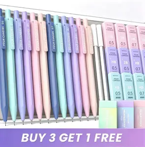 【Buy 3 Get 1】Cute Mechanical Pencil Set ,12PCS Pastel Mechanical Pencils 0.5 & 0.7mm, , with 720PCS Lead Refills + 21 Erasers | Aesthetic HB & 2B Art Drafting Pencils for Students, Writing & Sketching with Case