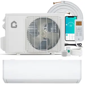 Garvee 9000 BTU Air Conditioner, Mini Split Heat Pump System with Copper Line Set, 24 SEER2 Wifi Enabled 208v- 230v Ductless AC Cool Up to 450 Sq. Ft