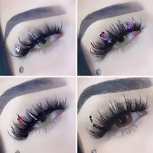 Spikey Decal Lashes Eyelashes Makeup Glitter Eyelash Extensions Lash Extensions Eyelash Extension lip gloss