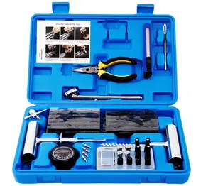 Tire Repair Kit - 68pcs Heavy Duty Tire Plug Kit, Universal Tire Repair Tools to Fix Punctures and Plug Flats Patch Kit for car Motorcycle, Truck, ARB，ATV, Tractor, RV, SUV, Trailer