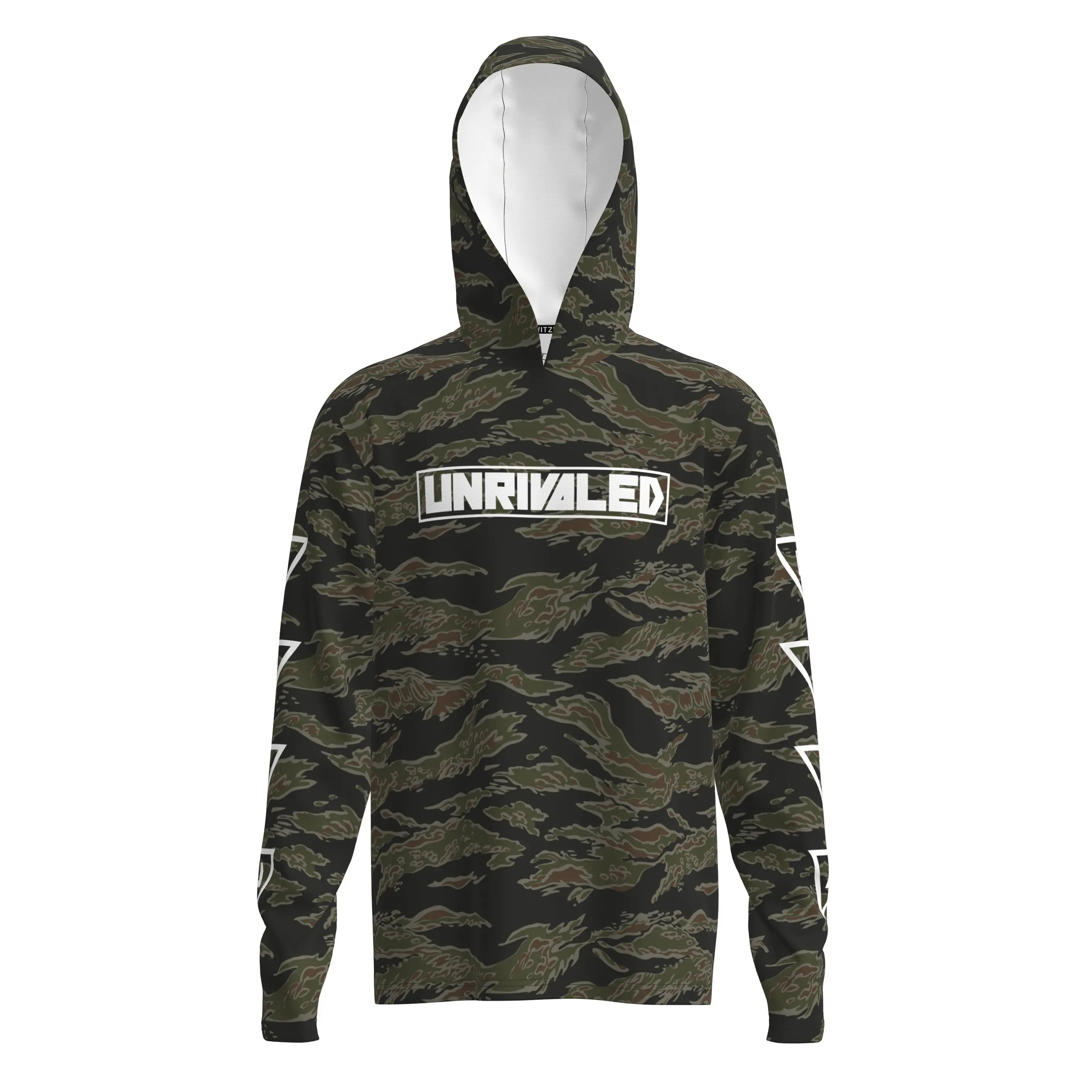 Howitzer Clothing Men's Fitted Long Sleeve Sun-Hooded Pullover Hoodie - Sun-Protection Tops, Stretch, Wrinkle-Resistant, Drip-Dry Performance Jersey Sweatshirt