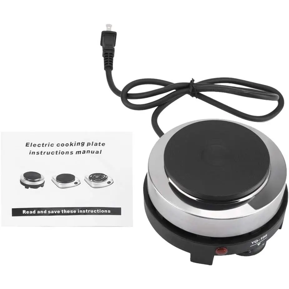 Small Electric Hot Plate, 500W Mini Hot Plate Electric Stove, Portable Electric Burner for Office Home Kitchen ( Plug 110V)