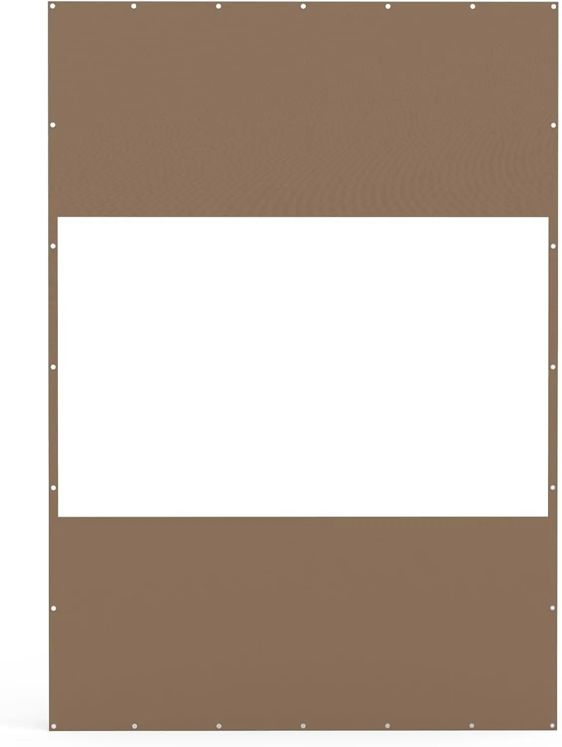 YYDS Heavy Duty Outdoor Clear Panel Curtain, 18 oz Waterproof PVC Polyester Curtain, Weather Resistant & Tearproof for Patios, Gazebos, Pergolas, Privacy Screen (10'H x 7'W, Brown)