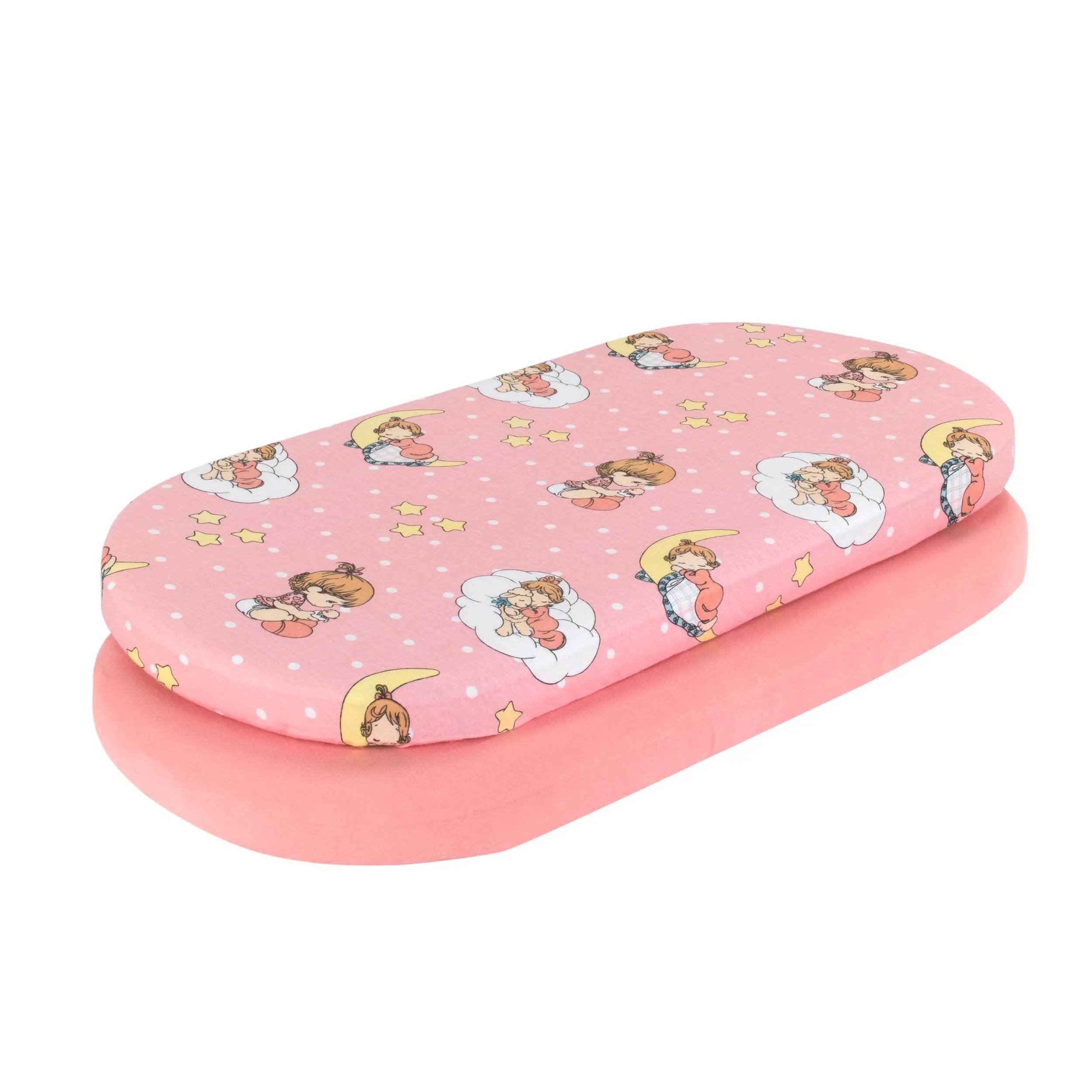 Precious Moments Girls 2-Pack Bassinet Sheets – 100% Cotton, Soft & Breathable, Fits Oval & Rectangle Mattresses- By Everyday Kids 