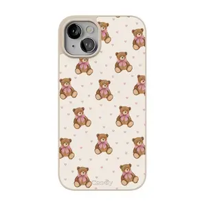 Casely iPhone 15 Case | Cuddle Up | Teddy Bear | Align Soft-Touch Flexible Bumper Case | Compatible with MagSafe