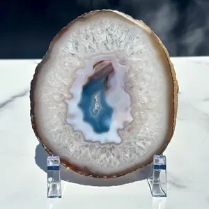 Agate Slice with Acrylic Stand (Thin Agate Slab)
