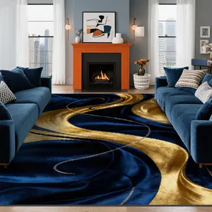 Velvet soft and comfortable patterned printed carpet, Home Decorative Rugs, Contemporary Rugs, Fluffy Area Rug, Modern Area Rug, suitable for multiple scenarios, available in various sizes, soft and non-shedding.