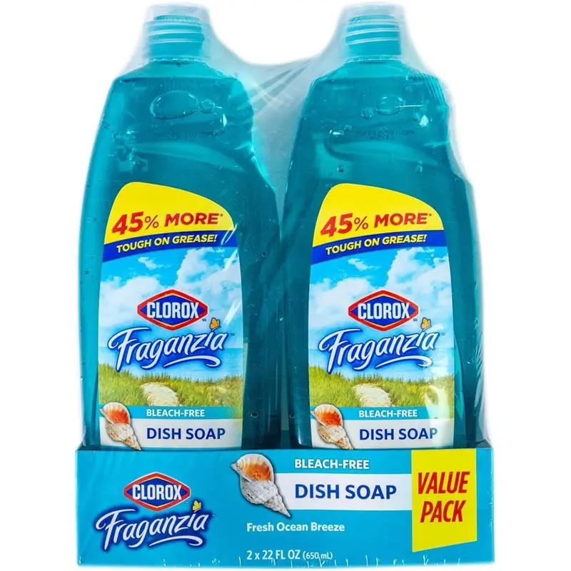 Liquid Dishwashing Soap - Cuts Through Tough Grease FAST - Quick Rinsing Dish Soap Formula Washes Away Grime - A Powerful Clean You Can Trust, Ocean Scent, 22 Fl Oz (Pack of 2)