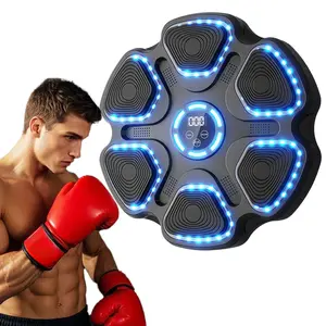 Upgraded Smart Music Boxing Machine with Adjustable LED Light Modes Bluetooth Sync Home Fitness Punch Wall Target