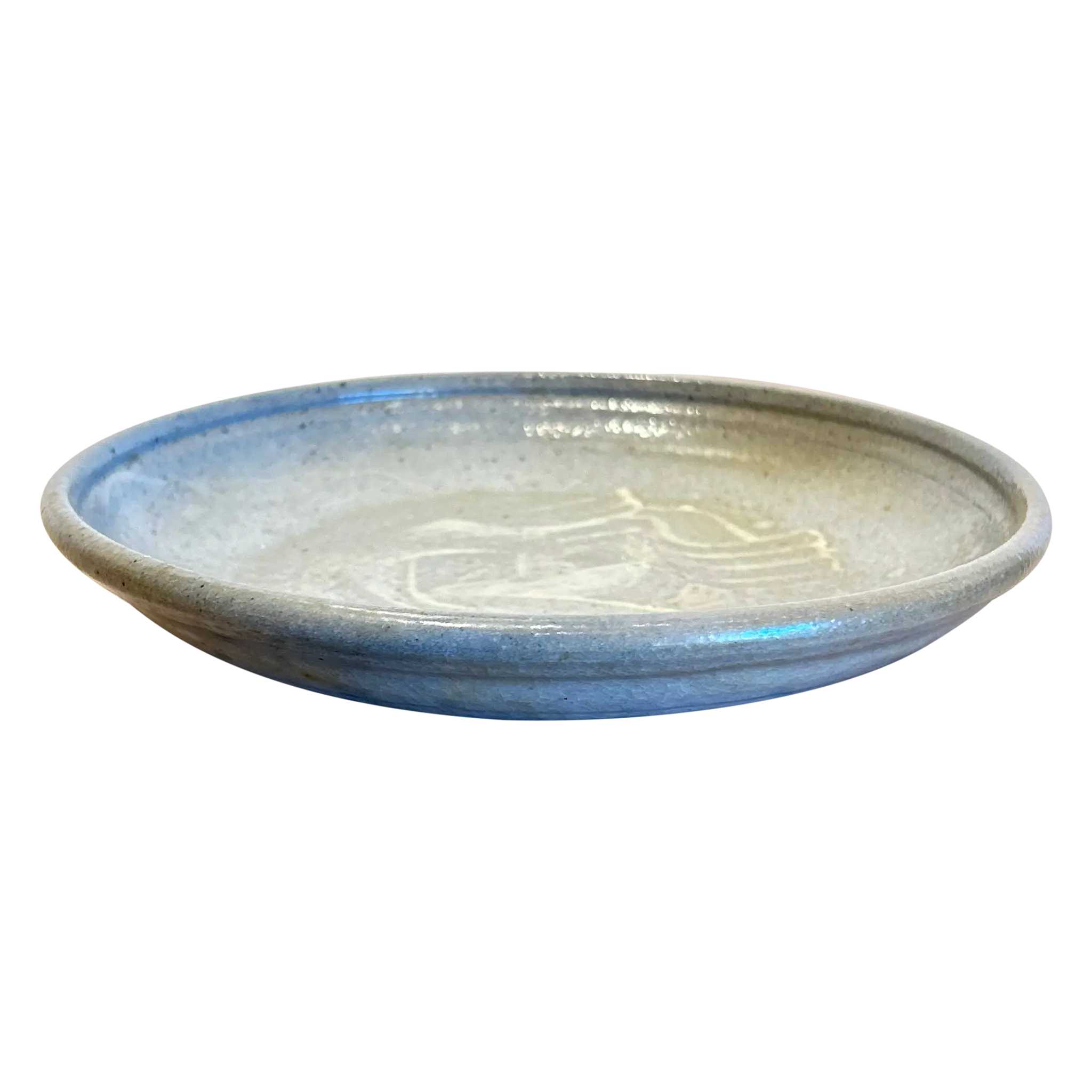 Brushstroke Glazed Pottery Plate