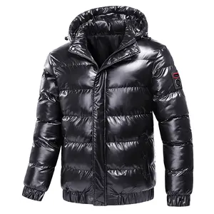 Warmth & Cold Protection - Removable Hood - Drawstring Windproof Design - Black Hooded Polyester Winter Coat for Men - Stylish & Casual Fall/Winter Apparel removable hood