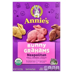 Annie's Homegrown Organic Baked Bunny Graham Snacks, Neapolitan , 7.5 oz (213 g)