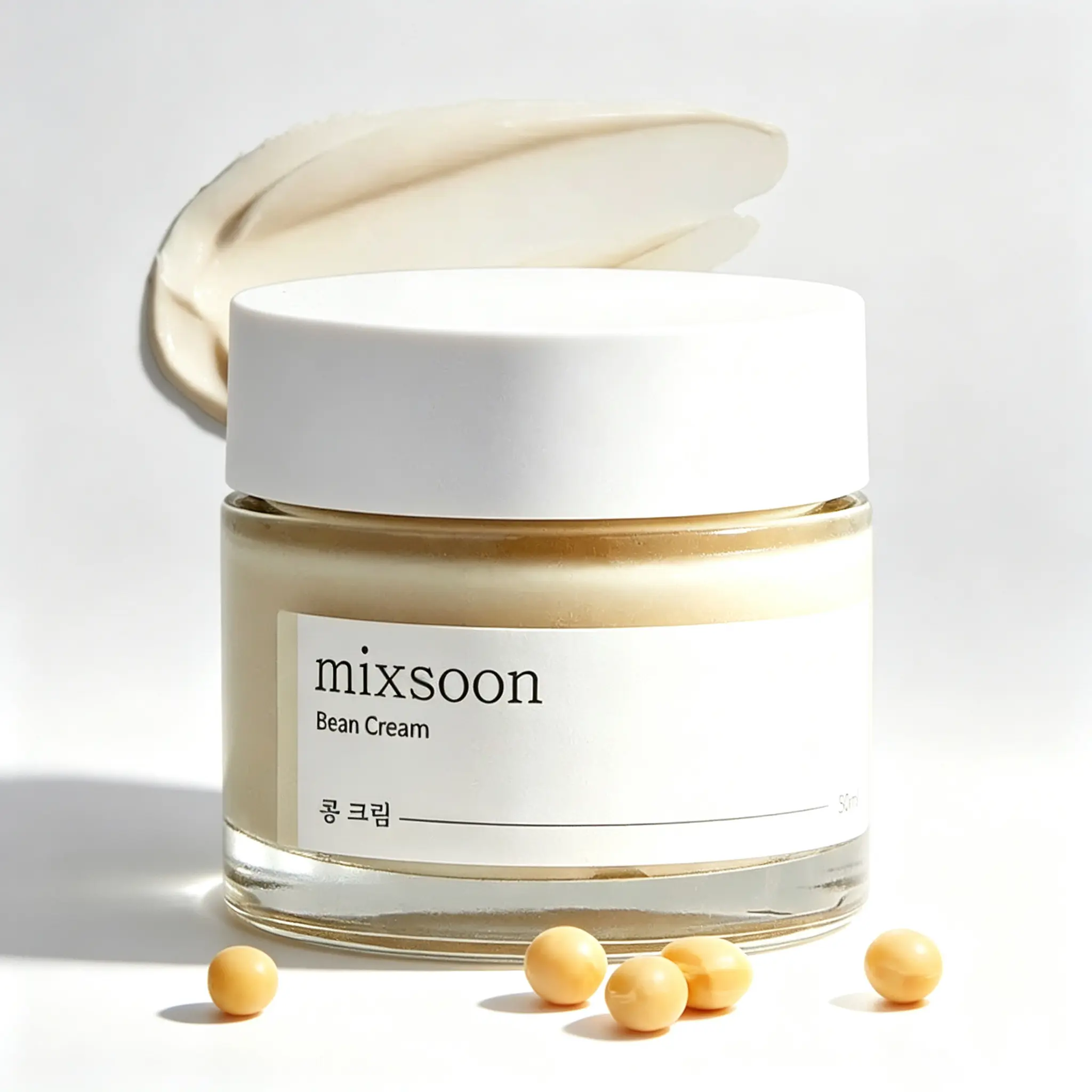 Mixsoon Bean Cream 50ml Korean Glass Skin Smooth Pore Care Lightweight Non-Sticky Formula Deep Hydration for All Skin Types Daily Facial